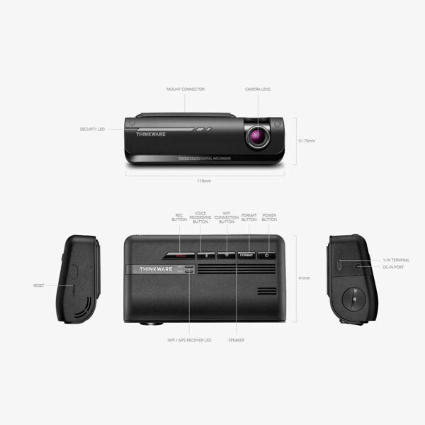 Thinkware F770 Dash Cam Dual Channel Wifi GPS 16GB - Imagem 3