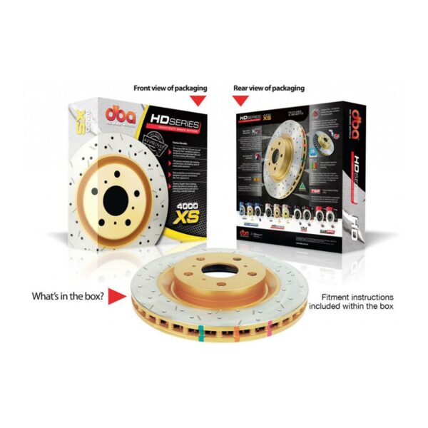 4000XS Drilled and Slotted Brake Rotor more details on - Imagem 3