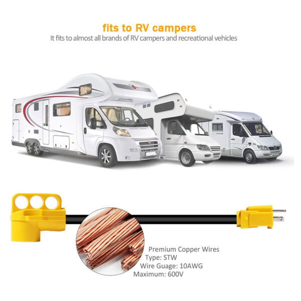 SnowyFox RV 15Amp to 50Amp Adapter - 15Male - Imagem 4